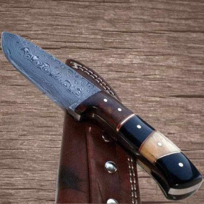 Exotic Handmade Damascus Straight Blade Knife | Yellowstone Spirit Southwestern Collection Hunting & Survival Knives ObjectsOfBeauty Southwest 