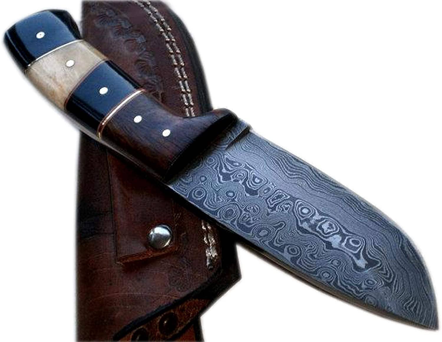 Exotic Handmade Damascus Straight Blade Knife | Yellowstone Spirit Southwestern Collection Hunting & Survival Knives ObjectsOfBeauty Southwest 