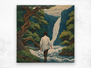 Falls at the Wild Sapphire River | Andrea Record Fine Art | Yellowstone Spirit Southwestern Collection Painting Print Objects Of Beauty Southwest 