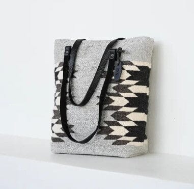 Feathered Beings Wool Tote | Yellowstone Spirit Southwestern Collection Handwoven Wool Tote Objects of Beauty Southwest 