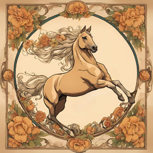 Flying Palomino | Andrea Record Fine Art | Yellowstone Spirit Southwestern Collection Painting Print Andrea Record Fine Art 