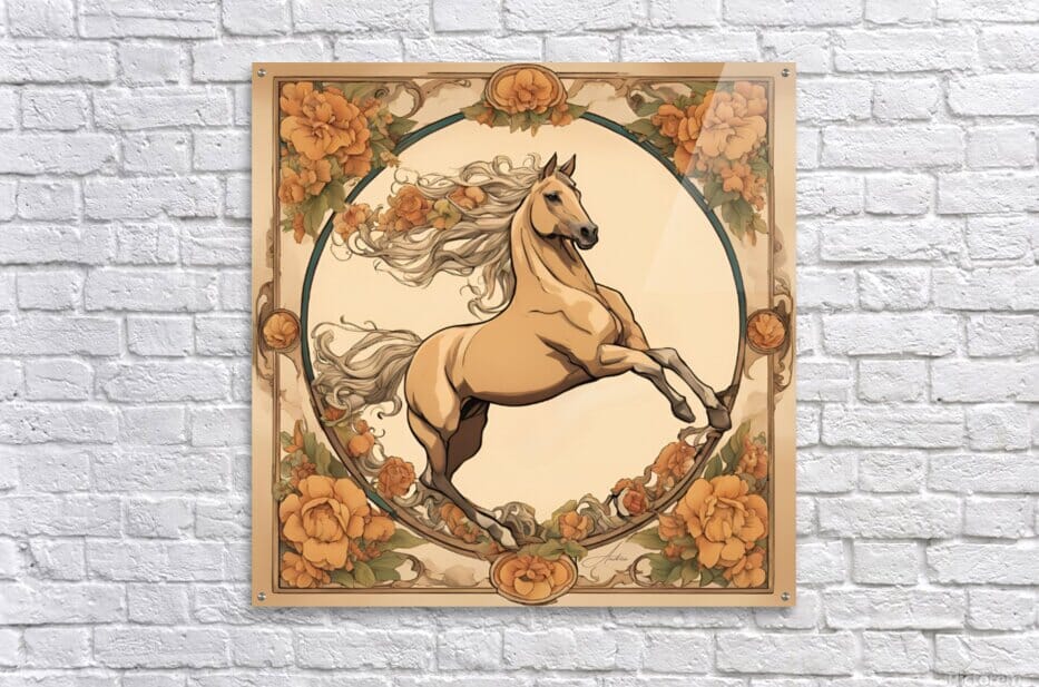 Flying Palomino | Andrea Record Fine Art | Yellowstone Spirit Southwestern Collection Painting Print Andrea Record Fine Art 