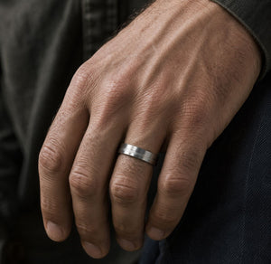 Forge Track Titanium Ring by Luca Vale Band ring Luca Vale 