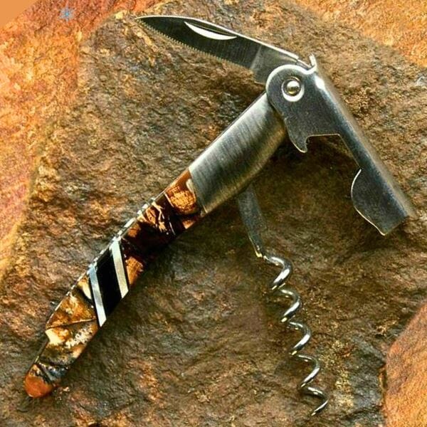 Fossilized Woolly Mammoth Corkscrew | Yellowstone Spirit Southwestern and Spirit Animal Collection Knives Santa Fe Stoneworks 