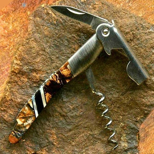 Fossilized Woolly Mammoth Corkscrew | Yellowstone Spirit Southwestern Collection Knives Santa Fe Stoneworks 