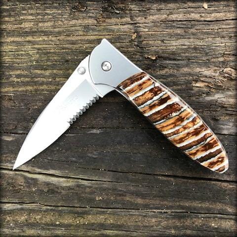 Fossilized Woolly Mammoth Tooth Kershaw Combo 4" | Yellowstone Spirit and Spirit Animal Collection Knives Santa Fe Stoneworks 