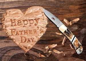 Fossilized Woolly Mammoth Tusk 3" Knife w Plain Blade | Yellowstone Spirit Southwestern and Spirit Animal Collection Collectible Knives Santa Fe Stoneworks 