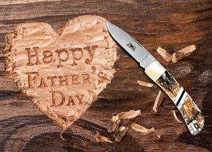 Fossilized Woolly Mammoth Tusk 3" Knife w Plain Blade | Yellowstone Spirit Southwestern and Spirit Animal Collection Collectible Knives Santa Fe Stoneworks 