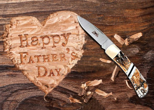 Fossilized Woolly Mammoth Tusk 3" Knife w Plain Blade | Yellowstone Spirit Southwestern and Spirit Animal Collection Collectible Knives Santa Fe Stoneworks 