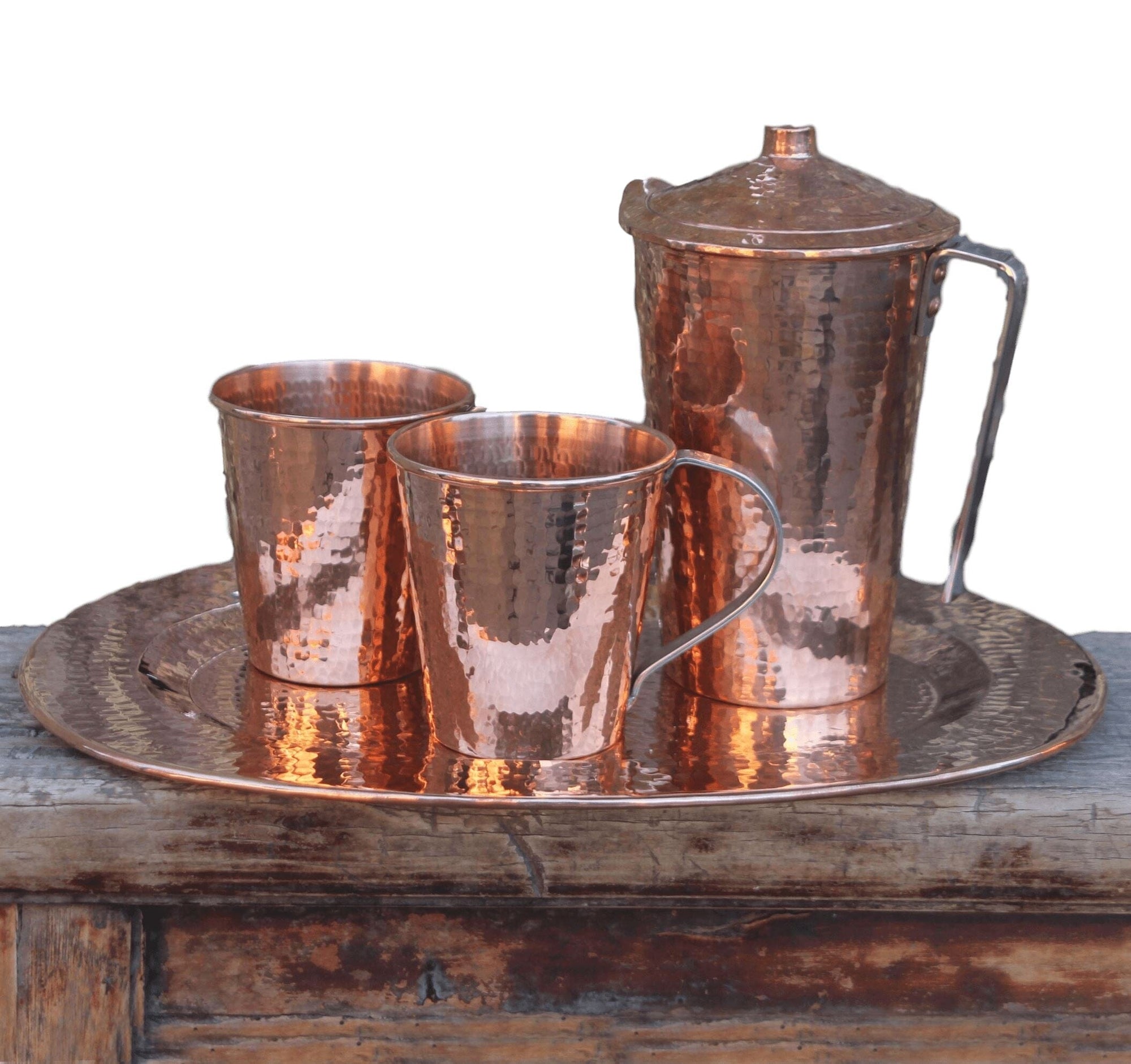 Gangotri Copper Pitcher w Lid 70 oz Copper Pitcher Sertodo Copper 