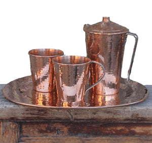 Gangotri Copper Pitcher w Lid 70 oz Copper Pitcher Sertodo Copper 