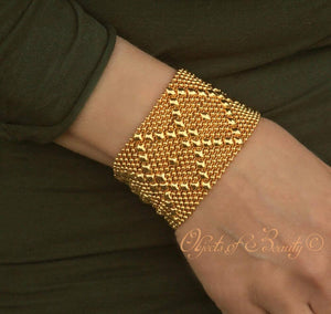 Golden Diamond Stream SG Liquid Metal Bracelet Bracelets Sergio Gutierrez Liquid Metal Jewelry 