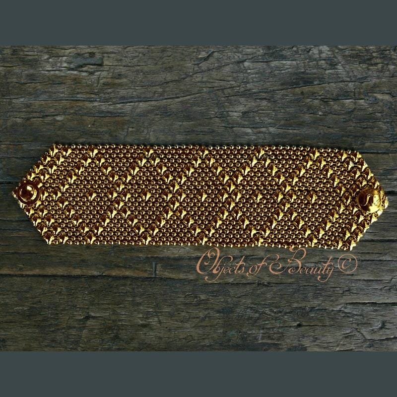 Golden Diamond Stream SG Liquid Metal Bracelet Bracelets Sergio Gutierrez Liquid Metal Jewelry 