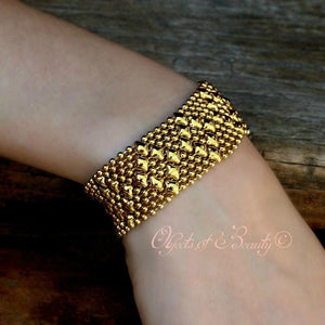Golden Flight SG Liquid Metal Bracelet ~ Special Order Bracelets Sergio Gutierrez Liquid Metal Jewelry 