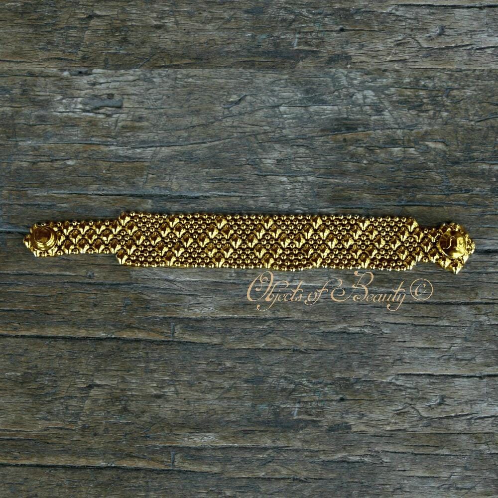Golden Flight SG Liquid Metal Bracelet ~ Special Order Bracelets Sergio Gutierrez Liquid Metal Jewelry 7" Small 24K Antique Gold Plate 