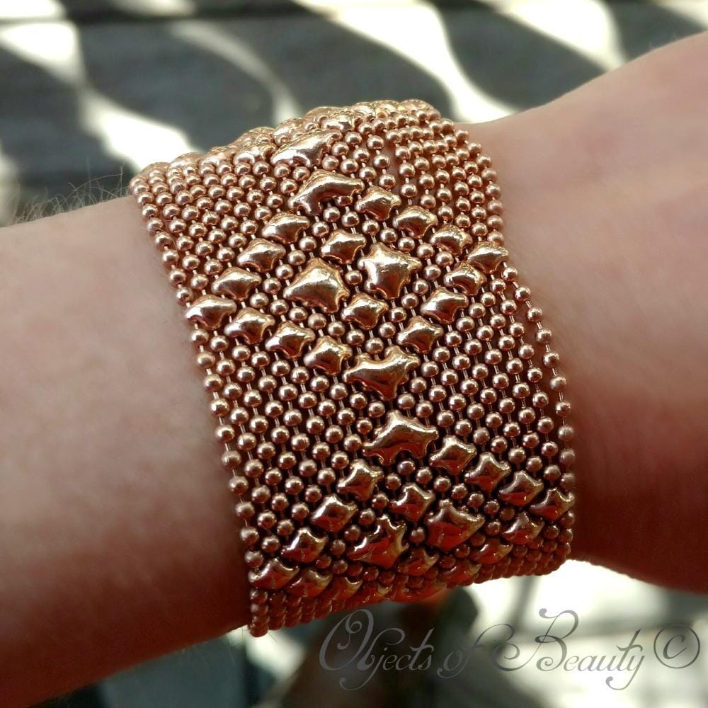 Golden Liquid Diamond SG Liquid Metal Bracelet Bracelets Sergio Gutierrez Liquid Metal Jewelry 8" Large Rose Gold Plate 