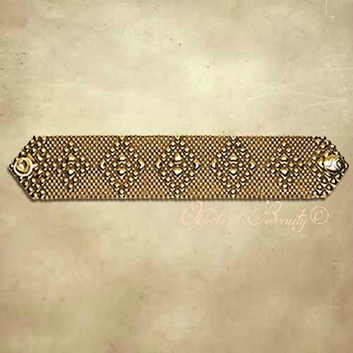 Golden Liquid Diamond SG Liquid Metal Bracelet Bracelets Sergio Gutierrez Liquid Metal Jewelry 