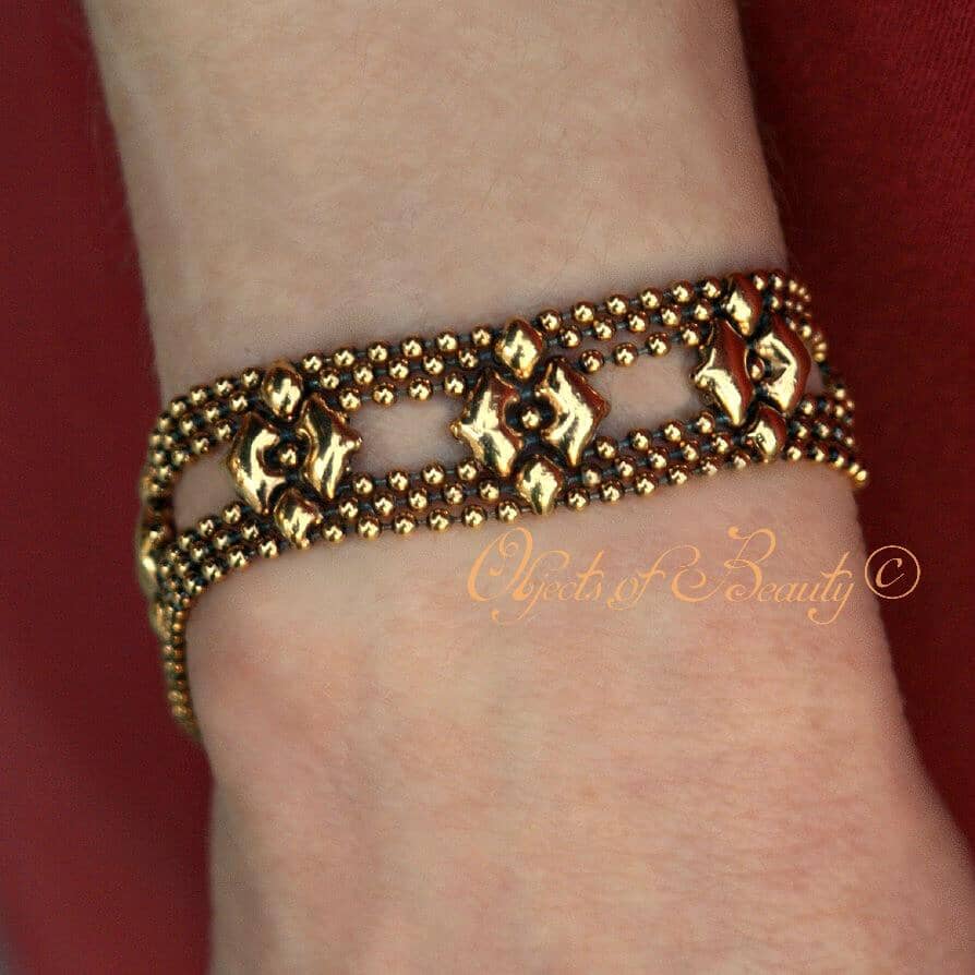 Golden Mini Echo SG Liquid Metal Bracelet Bracelets Sergio Gutierrez Liquid Metal Jewelry 