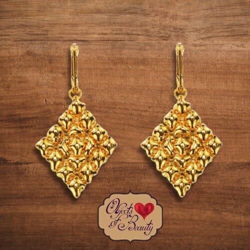 Golden Twelfth Hour 24K Bright Gold SG Liquid Metal Earrings liquid metal earrings SG Liquid Metal 