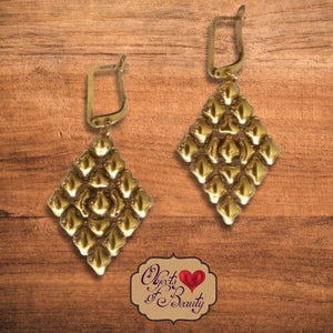 Golden Twelfth Hour Antique Gold SG Liquid Metal Earrings liquid metal earrings SG Liquid Metal 