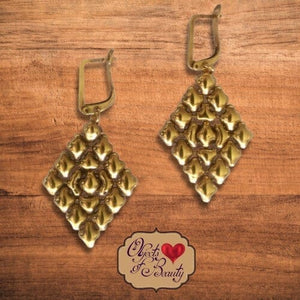 Golden Twelfth Hour Antique Gold SG Liquid Metal Earrings liquid metal earrings SG Liquid Metal 