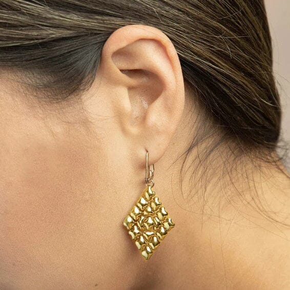Golden Twelfth Hour Antique Gold SG Liquid Metal Earrings liquid metal earrings SG Liquid Metal 