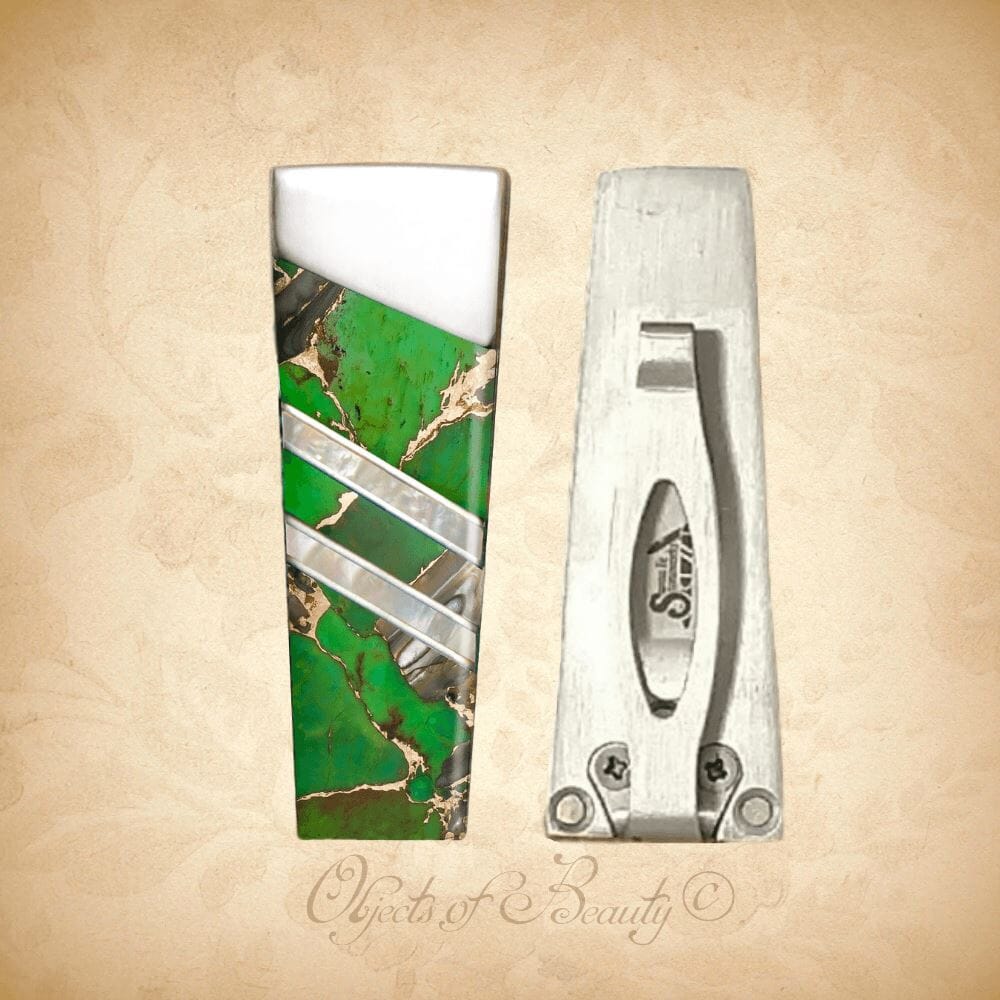 Green Kingman Turquoise Money Clip | Santa Fe Stoneworks LAST ONE!! Money Clip Objects of Beauty 