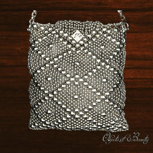Gwendolyn Mesh Bag | SG Liquid Silver Purses and Bags Sergio Gutierrez Liquid Metal Jewelry 