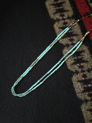 Heishi Necklace Double Strand | Yellowstone Spirit Southwestern Collection Turquoise Necklace Objects of Beauty Southwest 