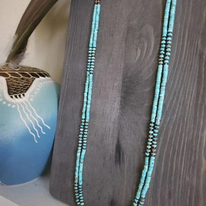 Heishi Necklace Double Strand | Yellowstone Spirit Southwestern Collection Turquoise Necklace Objects of Beauty Southwest 