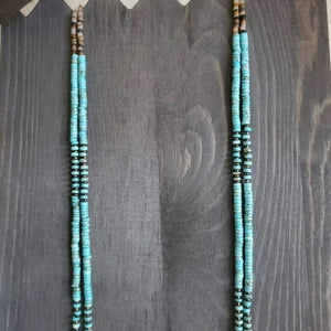 Heishi Necklace Double Strand | Yellowstone Spirit Southwestern Collection Turquoise Necklace Objects of Beauty Southwest 