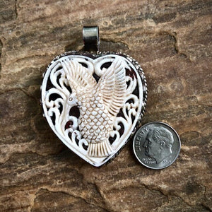 Hummingbird Heart Pendant | Spirit Animal Collection Pendant Necklace Objects of Beauty Southwest 