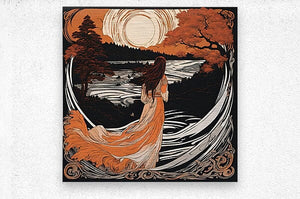 Immersion | Andrea Record Fine Art | Yellowstone Spirit Southwestern Collection Painting Print Andrea Record Fine Art Brushed Metal Print 8x8inches (21x21cm) 