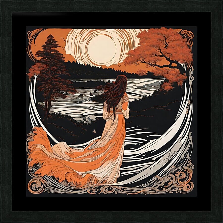 Immersion | Andrea Record Fine Art | Yellowstone Spirit Southwestern Collection Painting Print Andrea Record Fine Art Framed Print 8x8inches (21x21cm) 