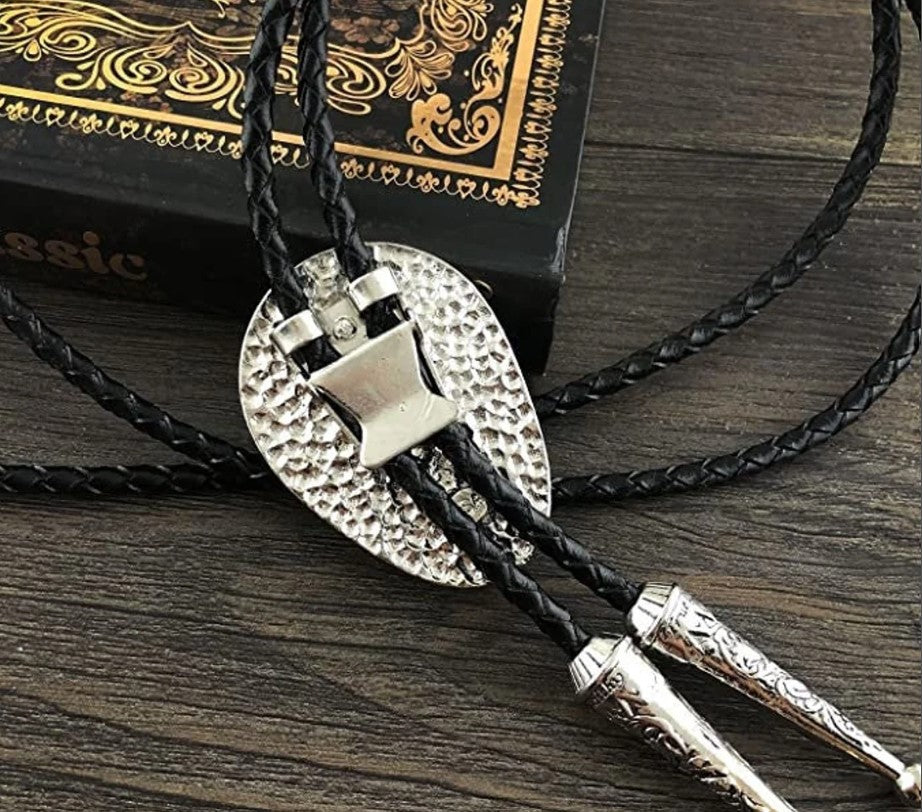 Inverse Turquoise Teardrop Bolo Tie | Yellowstone Collection Turquoise Necklace Objects of Beauty Southwest 