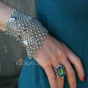 Isabella Manifests SG Liquid Silver Ring rings Sergio Gutierrez Liquid Metal Jewelry 