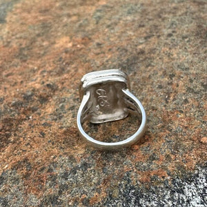 Jade ~ Green Onyx Double Bezel Beth Dutton-like Ring | Yellowstone Spirit Southwestern Collection Beth Dutton-Like Jade Ring Objects Of Beauty Southwest 