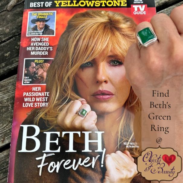 Jade ~ Green Onyx Double Bezel Beth Dutton-like Ring | Yellowstone Spirit Southwestern Collection 12.5 Simple Band Only