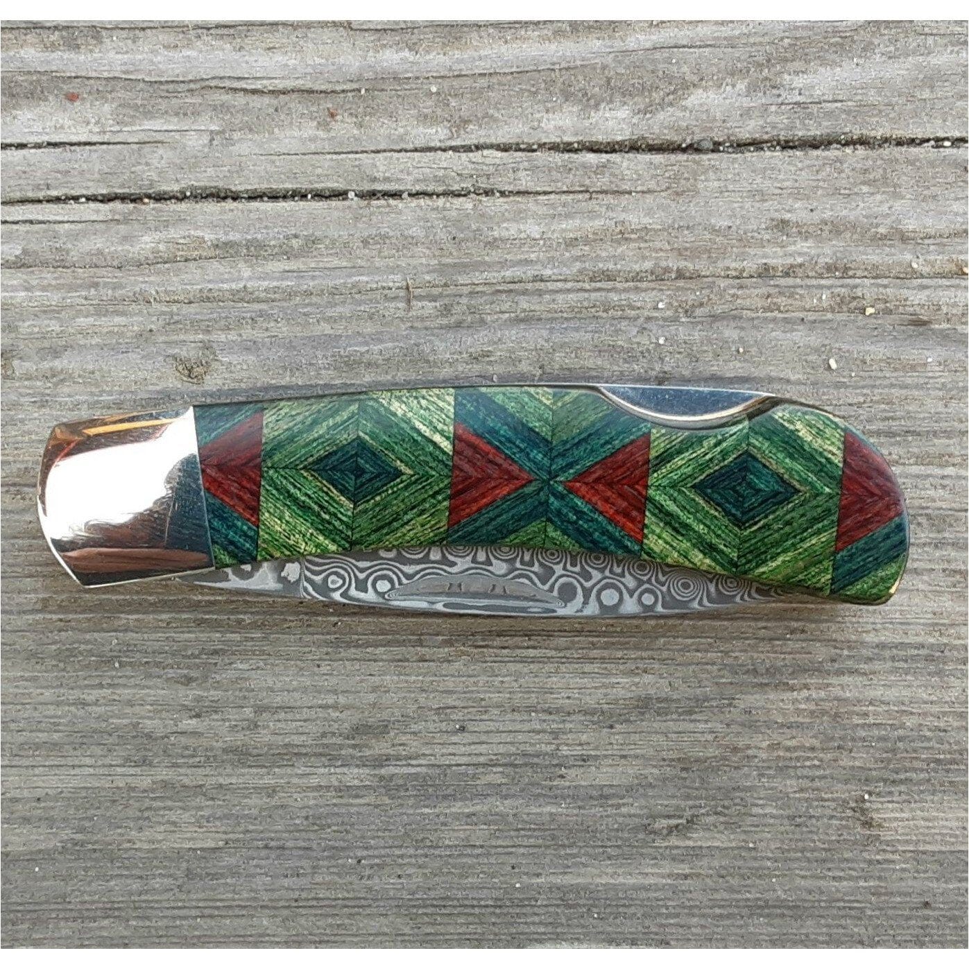 Kaleidoscope 3" Raindrop Damascus | Santa Fe Stoneworks Knife Santa Fe Stoneworks 