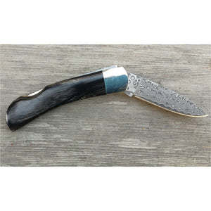 Kaleidoscope 3" Raindrop Damascus | Santa Fe Stoneworks Knife Santa Fe Stoneworks 