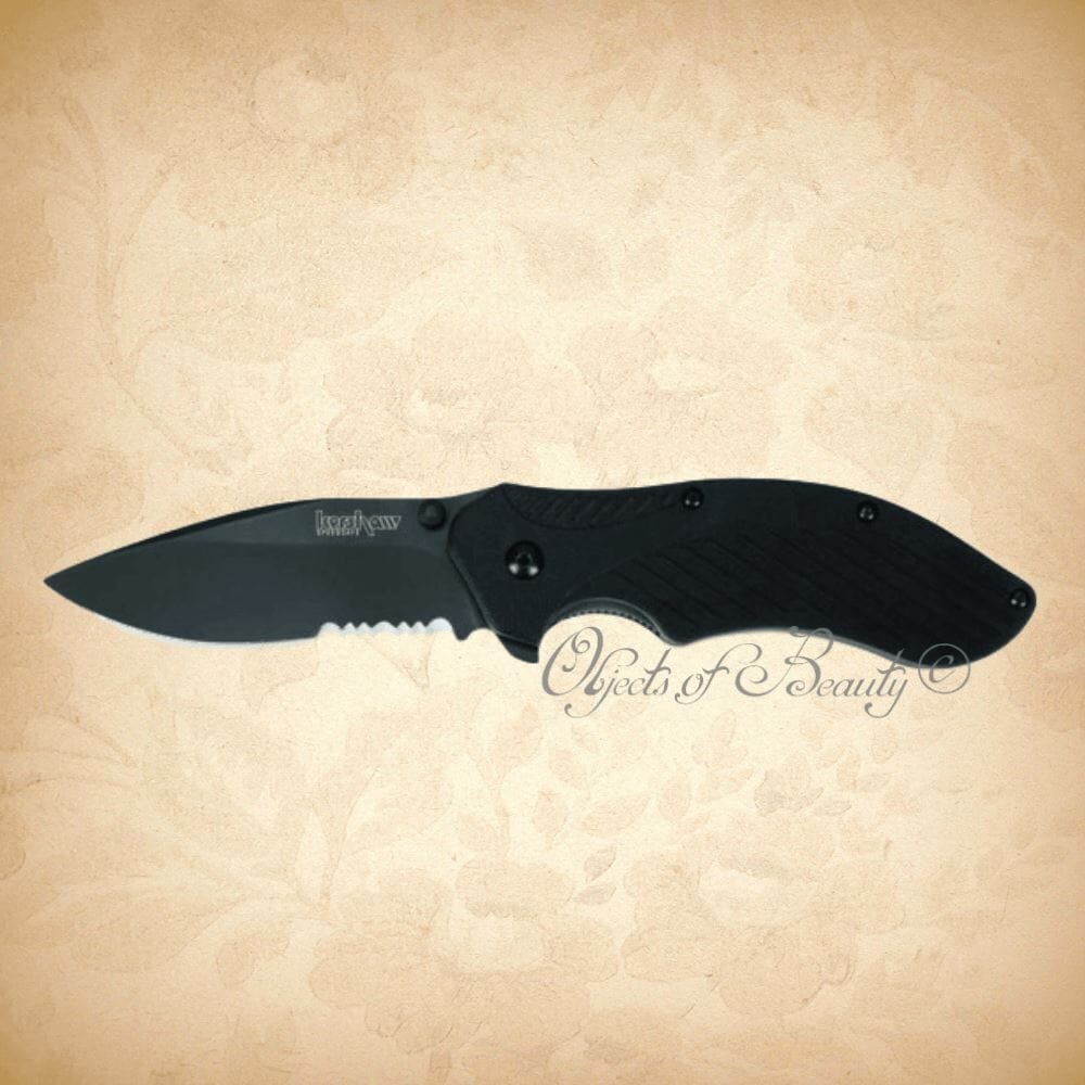 Kershaw Clash Combo Edge Fast Open Knife | Black EDC Knives Kershaw 