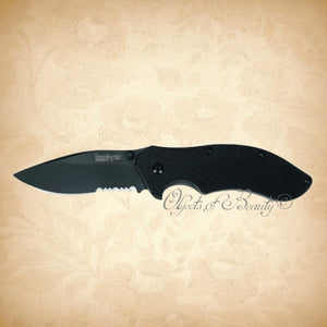 Kershaw Clash Combo Edge Fast Open Knife | Black EDC Knives Kershaw 