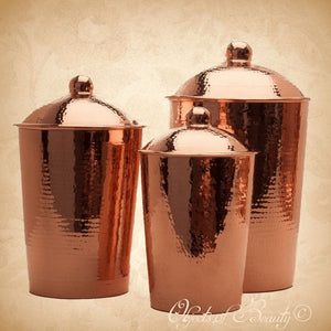 Kumran Copper Canister Set from Sertodo Copper Copper Canister Sertodo Copper 