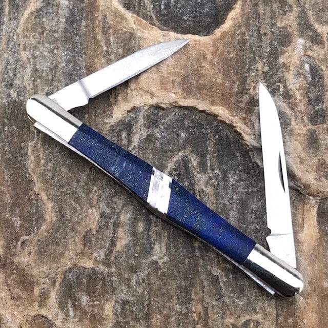 Lapis Lazuli Mother of Pearl Tuxedo Knife | Yellowstone Spirit Southwestern Collection Collectible Knives Santa Fe Stoneworks 