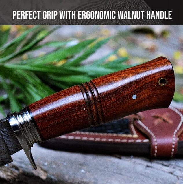 Legendary Wilderness Walnut Damascus Knife | Yellowstone Spirit Southwestern Collection Hunting & Survival Knives Objects of Beauty Southwest 