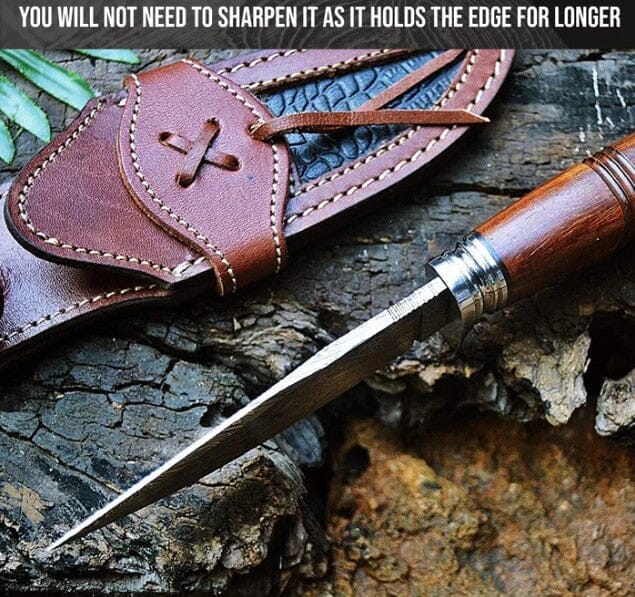 Legendary Wilderness Walnut Damascus Knife | Yellowstone Spirit Southwestern Collection Hunting & Survival Knives Objects of Beauty Southwest 