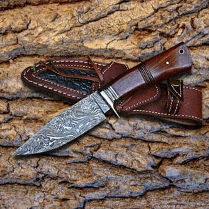 Legendary Wilderness Walnut Damascus Knife | Yellowstone Spirit Southwestern Collection Hunting & Survival Knives Objects of Beauty Southwest 