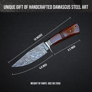 Legendary Wilderness Walnut Damascus Knife | Yellowstone Spirit Southwestern Collection Hunting & Survival Knives Objects of Beauty Southwest 
