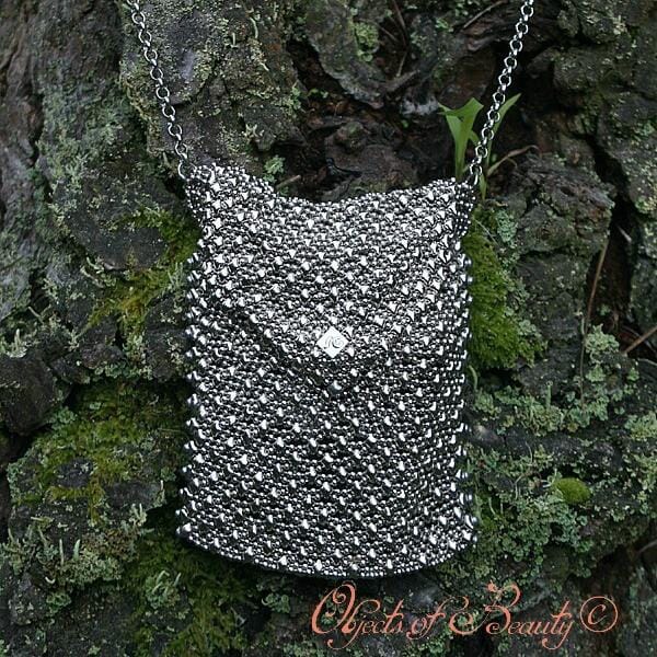 Lily Rose Mesh Bag | SG Liquid Silver Purses and Bags Sergio Gutierrez Liquid Metal Jewelry 