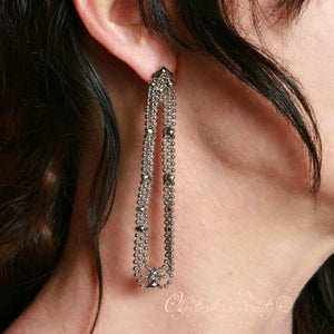 Lupa SG Liquid Metal Earrings | Special Order Earrings Sergio Gutierrez Liquid Metal Jewelry 